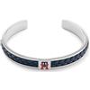 Tommy Hilfiger Bracciale Rigido Uomo TOMMY HILFIGER 2790490 Acciaio Inossidabile Pelle Blu