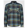 Cmp Man Shirt Camicia Scozzese Ottanio/Blu Uomo