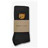 Baron Filou Embraided Socks Calza Cot Organico Ricamo Orso Nero