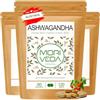 MoriVeda Ashwagandha compresse, 100% polvere di radice con withanolidi, colina, acidi grassi e aminoacidi, di alta qualità ayurvedica, vegane e senza glutine, 360 compresse