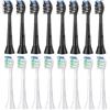 aismaili 16 testine di ricambio compatibili con spazzolini elettrici Philips Sonicare, 8 spazzole di ricambio bianche, 8 inserti neri