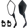 ETOPARS Specchietti Retrovisori Moto da 10mm Universali Specchietto Moto Manubrio Alluminio Specchi Retrovisori Laterale Scooter Specchio con 7/8 Montaggio Fibra Carbonio