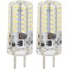 Fdit Lampadina LED GY6.35, Protezione Occhi, Risparmio Energetico, 6000K, 3W, 48 Luci LED per Lampadario, Lampada da Tavolo, 2 Pezzi, Alluminio 12V