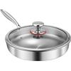 Generico Set Di Pentole In Titanio Professionale 30 Cm Coperchio Incluso, Antiaderente Senza Rivestimento Per Friggere, Rosolare, Stufare E Cucinare Senza