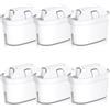 Molifal Cartucce filtranti per acqua compatibili con Brita Maxtra+, confezione da 6 pezzi, per brocche Marella, Style, Elemaris, filtraggio a 5 stadi, rimuove cloro, odori, metalli, senza BPA