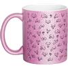 OM3 Divertente tazza con glitter, con pene, tazza da caffè, motivo pene, con glitter, in ceramica, 11 oz 325 ml, stampa a tutto tondo, rosa