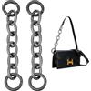 UNICRAFTALE 2 pz Catena per Borsa in Lega Catene di Prolunga per Borsa Nera 16cm Prolunga per Tracolla Catena di Ricambio in Metallo con Anelli A Molla per Portafoglio Pochette Sera Artigianato