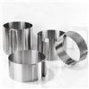 CHUIFAI Set di 4 anelli per torte regolabili, rotondi, 15 - 30 cm, in acciaio inox, 6 cm, 8,5 cm, 12 cm, 15 cm, altezza regolabile, con clip di fissaggio