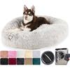MCPTSN Puppy Love - Cestino per cane, gatto, cestino per cani, sfoderabile, cuscino cane lenitivo lavabile, letto Comfy per cani piccoli, morbidi e morbidi (Ø120 cm/47 in grigio)