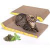 Nobleza 2 Pezzi Tiragraffi per Gatto con Canapa Naturale e Cartone Denso, Tiragraffi per Gatti Cartone Ondulato, con Sacchetto di Erba gatta in Regalo, 40 x 25cm