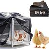 Oncpcare Copertura per gabbia per conigli, 3 x 4 m, protezione UV al 90%, telo in rete per gabbia di animali domestici, copertura per pollaio, coniglietto, pollo, anatra, gatto, cane e altri piccoli
