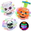 KIKVTER Regali Halloween per Bambini, 3 Pezzi Trottola Bambini, LED Trottola con Manici e Musica, trottoles Compleanno Bambinis,Gadget per Halloween,Regalini Fine Festa Compleanno,Gadget Compleannos Bambinis