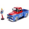 Jada JA30454 1:24 1956 Ford F100 w/Super Girl Figure, Multi