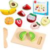 KUKUTrue® Montessori Giocattolo 2 3 4 5, Giocattolo da Taglio della Frutta, Giochi da 2 Anni, Accessori Cucina per Bambini, Accessori Cucina in Legno, Regalo 2 3 4 5 Bambini Ragazzi Ragazze