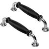 SYDARSYN 2 pezzi Nero Vintage Maniglie per Mobili Cucina Cassetti Armadietti Manopole Soggiorno Pomelli Maniglia Porta Dell'Armadio Camera da Letto Cassetto Tiretti Distanza del foro 128 mm