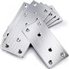 YOOPIN Staffe piatte per legno 6 pezzi, piastre di giunzione 100 x 50 x 2 mm, staffe in acciaio inox, piastre di rammendo argento per fissaggio in legno, connettore di riparazione in metallo