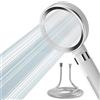 Magichome Soffione Doccia ad Alta Pressione Con Tubo e Filtro - Risparmio d'Acqua, Rimozione Contaminazione, Per Acqua Dura (Bianco)