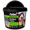 FARBEX Vernice Gommata Liquida Impermeabilizzante - Rivestimento Elastico per Interni/Esterni su Cemento, Legno, Metallo e Piastrelle, 3,5 kg Nero - Protegge da Umidità e Crepe