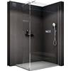 Bernstein Parete doccia Walk-In con anta paraspruzzi NT109 vetro temprato - 8mm - rivestimento NANO, Larghezze disponibili:800mm
