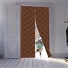Generic Tenda Termica Isolante per Porta, Copertura Spessa in Oxford e Cotone Antispifferi con Chiusura Magnetica, Fonoassorbente & Pet Friendly(Brown,70X210cm)