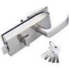 GNAFIWEW Cancello d'ingresso Serrature for porte in vetro da 10-12mm Chiave W Porta battente e scorrevole Serratura for porta in vetro senza telaio in alluminio Serratura for porta ad alta separazione 1 pz