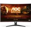 AOC G2 C32G2ZE/BK Monitor PC 80 cm (31.5") 1920 x 1080 Pixel Full HD LED Nero, Rosso - C32G2ZE/BK - Monitor