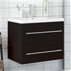 Generic Mobile da Bagno con Lavabo Integrato Nero-Armadietti e portaoggetti (28,5KG)