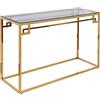 Cribel Consolle Oro in Metallo e Vetro Cribel | Design Rettangolare Moderno ed Elegante | Perfetta per Soggiorno, Salotto o Ingresso | 120x40x78 cm
