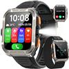 IOWODO Smartwatch Militare Uomo, Orologio GPS con Batteria 7 Giorni, Impermeabile IP68, 100+ Modalità Sportive, Torcia, Bussola, Notifiche Chiamate Bluetooth, Compatibile con iPhone e Android