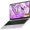 NOTODD PC Portatile Computer Portatile Win11 Notebook 14 Pollici 6GB 256GB Estensioni SSD 1TB, 5000mAh Laptop Celeron N4020 fino a 2.8GHz, 2.4/5G WiFi 1080FHD BT4.2 USB3.0 Tastiera Italiana Membrana-Argenteo