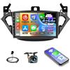 Inefala 4+64G Autoradio per Opel Corsa 2015-2019/Opel Adam 2013-2016 Android 15 con Wireless CarPlay Android Auto, 9'' Schermo per Auto con Bluetooth WIFI GPS FM/RDS 32EQ SWC AHD Telecamera Posteriore