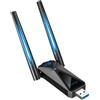 ElecMoga Chiavetta WiFi AX5400 USB Dual Band Adattatore USB WiFi 6, Antenna Dual 2dBi, 5400Mbps, Plug & Play per Windows 10/11, Desktop PC Fisso, Chiavetta WiFi USB 5GHz/2.4GHz/6GHz
