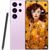 ULUCAN Smartphone S25 Ultra Premium 5G - 16 GB 1 TB, schermo HD 1440p da 7,3, doppia fotocamera da 108 MP e 72 MP, Snapdragon 8Gen 3, ricarica rapida da 8000 mAh, Android 14 sbloccato,Pink-1TB