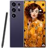 ULUCAN Smartphone S25 Ultra Premium 5G - 16 GB 1 TB, schermo HD 1440p da 7,3, doppia fotocamera da 108 MP e 72 MP, Snapdragon 8Gen 3, ricarica rapida da 8000 mAh, Android 14 sbloccato,Purple-1TB