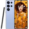 ULUCAN Smartphone S25 Ultra Premium 5G - 16 GB 1 TB, schermo HD 1440p da 7,3, doppia fotocamera da 108 MP e 72 MP, Snapdragon 8Gen 3, ricarica rapida da 8000 mAh, Android 14 sbloccato,Blue-1TB