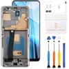LADYSON INCELL - Schermo di ricambio per Samsung Galaxy S20 Ultra 5G con cornice per Samsung S20 Ultra G988 SM-G988B G988U Display LCD Digitizer Touch Screen Assembly (grigio, nessuna funzione di