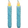 CVHOMEDECO. Candele in vera cera a LED, immerse a batteria, con timer e timer, decorazione rustica, senza fiamma, 16,5 cm, color foglia di tè, 2 pezzi in una confezione