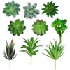 Ruiaqer 9 Pezzi Piante Succulente Artificiali, Pianta Finta, Uncotted Faux Flower Succulente, mini piante grasse finte per Casa giardino interno ed esterno decorazione dell'ufficio