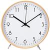 ALEENFOON Orologio da parete in legno al quarzo da 22 cm, moderno, silenzioso, senza ticchettio, orologio da parete in legno, per soggiorno, camera da letto, ufficio, cucina