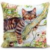KUNQIAN Regalo decorativo della federa del gatto per gli appassionati di federa del gatto, albero del sonno all'aperto, divano del soggiorno della casa 40x40 cm