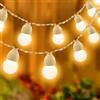 Liyade, Catena luminosa LED per interni - 2,2 m - 10 LED - Globo - Alimentata a batteria - Con timer - Per interni, feste, matrimoni, cameretta dei bambini, Natale, balcone (bianco caldo)