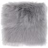 Sibba Tappeto Quadrato in Pelliccia Sintetica 35 cm Grigio Cuscino per Sedile Sedie Piccole Aree Tappetino Divano Morbido Peluche Copridivano Scrivania Decorativo Camera da Letto Soffice Bambini