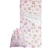 Panini Tessuti Set Asilo, Sacco nanna e sacchetto per Bimbo e Bimba da 2 a 6 Anni - Tessuto 100% Cotone Orsetti e Api Rosa Copertina Asilo