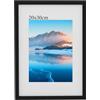 DTXDTech Cornice portafoto 20x30 cm, nero in legno 20 x 30 cm, 7,9x5,9 pollici, cornice per foto, da parete, cornice per 29,4x19,4 cm di stampa, decorazione per camera da letto e soggiorno