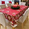 o-day Tovaglia Natalizia Rettangolare In Cotone o Poliestere - Tovaglie Natalizie Eleganti Da 6 12 18 Posti Antimacchia - Made in Italy (Rosso - Magia dei Regali, 6 Posti - 140x180cm)