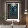 baklon Specchio-Bagno-con-Luce 80x60 cm, Specchio-Bagno-LED, Disappannamento, Dimmerabile, 3 Temperature di Colore, Funzione Memoria, Orizzontale/Verticale, Angolo Retto