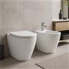 GEBERIT COPPIA SANITARI VASO BIDET E COPRIVASO RALLENTATO GEBERIT ICON A TERRA RIMFREE