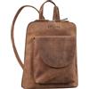 STILORD 'Bernice' Elegante Zaino in Pelle Donna Zainetto Piccolo Borsa di Cuoio Vintage per Uscire Shopping City Backpack Donna Cuoio Autentico, Colore:rovere - marrone