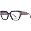 FURLA VFU775 Cornici per occhiali da prescrizione, Shiny Black, 54/140/17 per donna, nero luccicante, 54/140/17