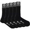 Coolorfool Pack di 5 calzini filo di Scozia di lusso da uomo - 100% cotone nero T 43/45